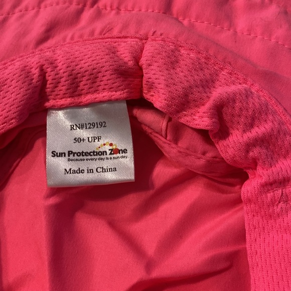 Sun Protection Zone Baby Pink Bucket Hat Adjustable with Straps - Picture 6 of 8